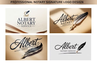 design notary signature logo for notary agent