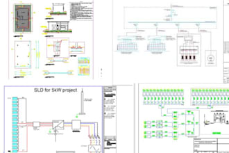 design precise solar pv systems, sld and layouts using aurora, cad and opensolar