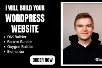 modern wordpress website using elementor oxygen divi beaver builder