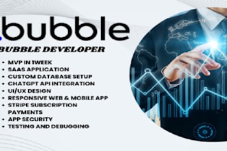 build your bubble io website, saas applications, mvps