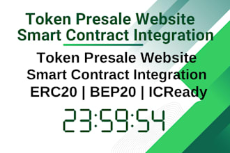 build a token presale website  ico website landing page with smart contract