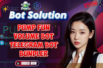 build pump fun, volume bot, telegram bot, trading bot on solana evm