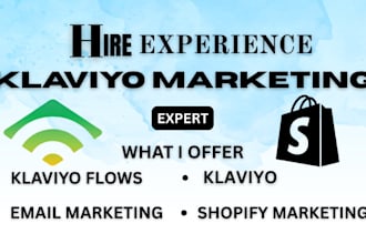 set up klaviyo email marketing, flows, automation and sales funnel