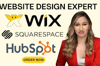 design a responsive wix, squarespace, or hubspot website with SEO