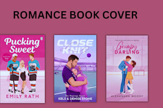 design amazon kindle romance book cover, ebook cover, book cover illustration