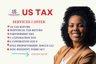 prepare and file us tax form 1040, 1065, 1120, and 1120s as a certified CPA