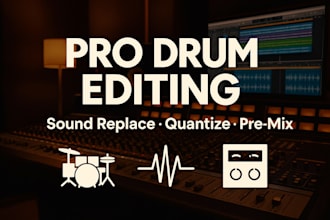 professionally edit, fix and polish your drum recordings