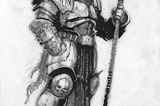 draw warhammer illustration based on your description