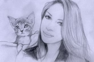 draw a photo realistic portrait of your pet