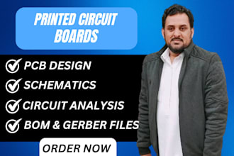 create pcb layouts, circuit design in proteus,multisim
