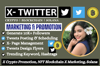 twitter x crypto promotion, nft blockchain x marketing, solana twltter posting