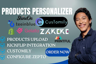 do zakeke, teeinblue, customily, zepto, kickflip 2d 3d pod product for shopify