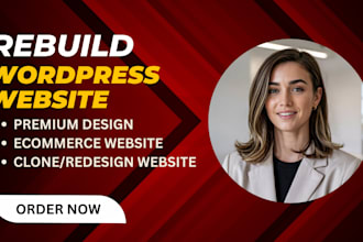 build, rebuild, redesign, create wordpress website design and development