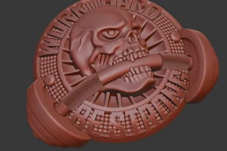 design 3d logo,3d print artsymbol for company,cad model for cnc milling,coin stl