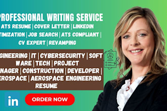 do ats optimized resume, it, tech, cybersecurity, linkedinprofile, cover letter