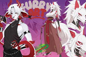 create detailed 3d furry avatar, furry nsfw, vtuber, anime, vrchart, anthro pfp