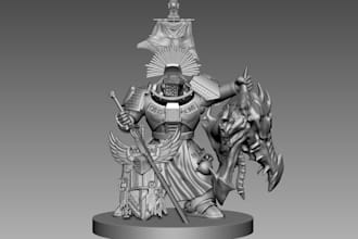 reforge 3d character,warcraft sci fi miniature,3d figures modelling,stl file obj
