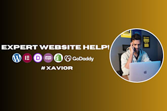 fix wordpress, shopify, divi, elementor pro, godaddy issues, expert website help