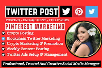 superfast crypto twitter x marketing crypto twltter promotion pinterest posting