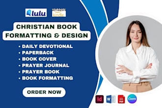 format, design christian ebook, prayer journal daily devotional, ghost write
