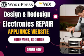 create equipment, electronics repair website and appliance repair website