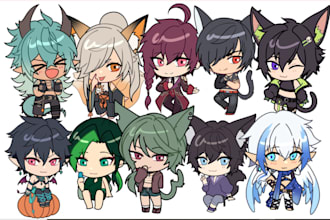 draw your character into cute chibi