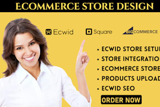 setup ecwid store, design ecwid site, big cartel store square online bigcommerce