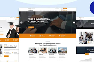 create websites for study abroad consulting agencies immigration school, college