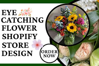 design flower website flower shopify store flower dropshipping