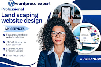 design a website for landscape contractors, local lawn care services