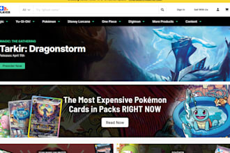design trading card shopify store sports card tcg card and game card website