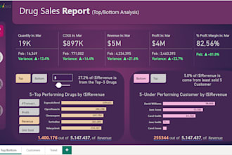 provide editable dashboards or reports for excel and power bi