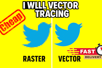 vector trace and redraw your logo or image svg
