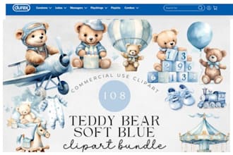 design teddy bear shopify store toy website dropshipping store