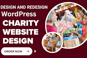 build a wordpress nonprofit website, charity, donation, ngo, non profit website