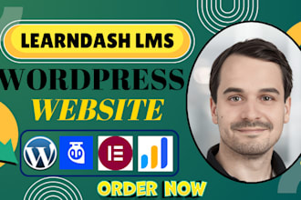 develop personalized wordpress membership website, lms website with learndash