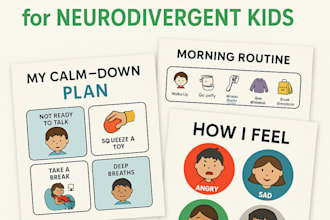 create custom sensory informed printable tools for neurodivergent kids