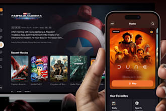 build iptv app, smart tv app,vod app, ott platform with subscription plan