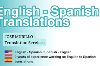 translate books, articles, blogs english to spanish