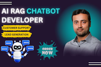 develop rag ai chatbot for customer support and lead gen