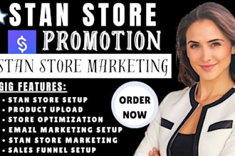 do stan store setup, stan store marketing, store promotion to drive sales