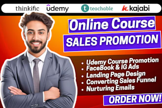 udemy course promotion thinkific udemy health online course kajabi sales funnel