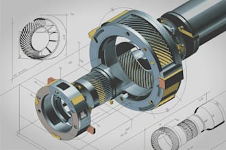 create product sketch technical drawing,3d cad design in fusion 360 and autocad