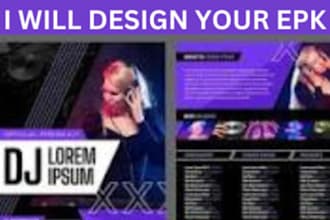 design artist epk, media kit, press kit, speaker kit