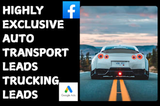 generate verified auto transport leads logistic leads car rental trucking leads