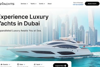 build luxury boat rental website yacht rentals website for boat charter company