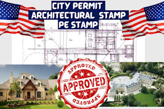 do architecture, construction, structural drawing pe stamp for texas city permit