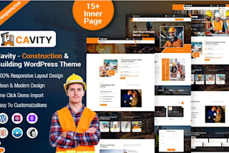 design wordpress construction website, solar, hvac, architectural website app
