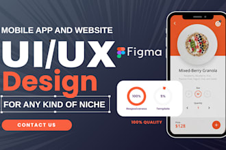 create stunning website and mobile app ui ux design with figma, fitness app