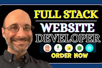 develop a full stack website using django, react, or mern stack